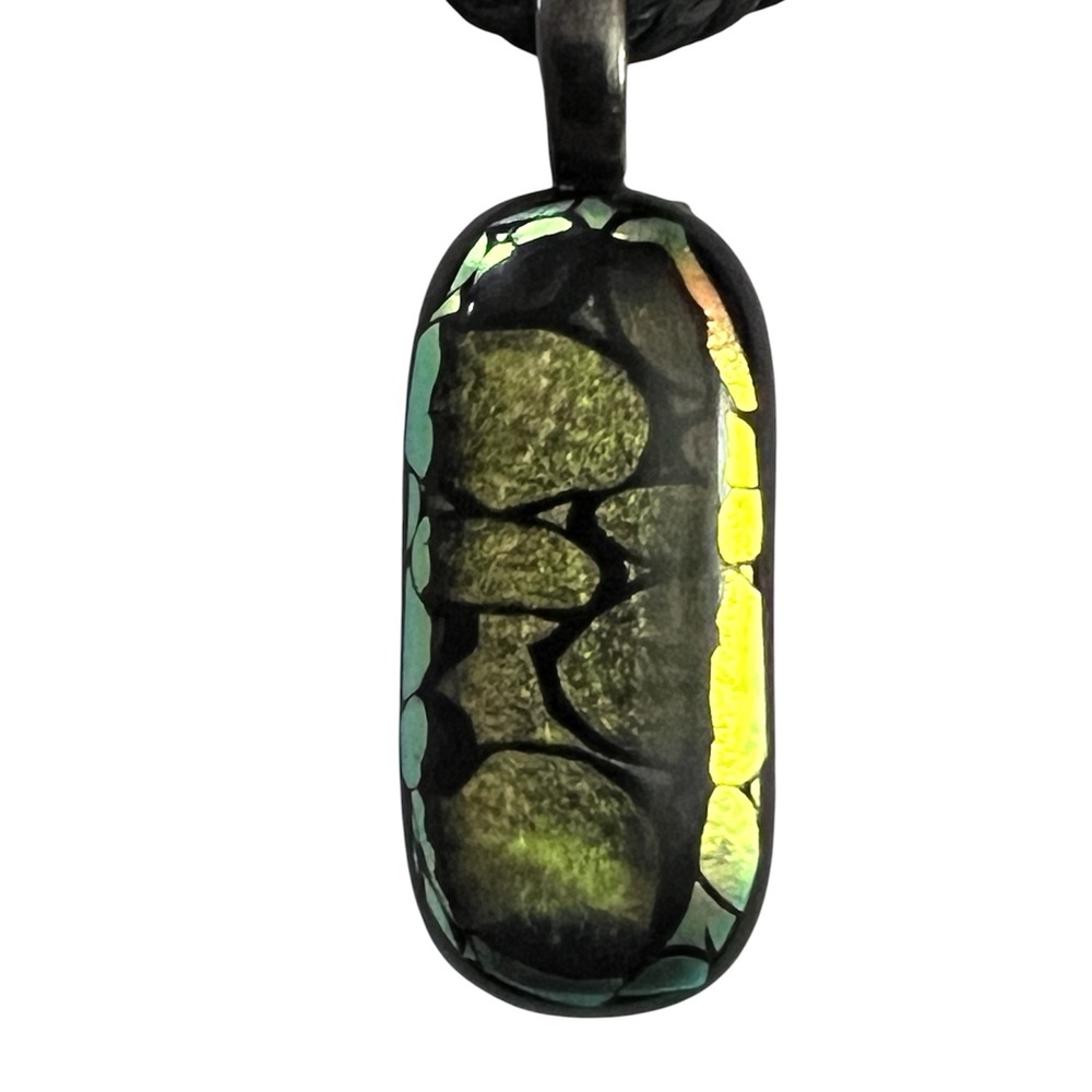 Dichroic Art Glass Pendant Necklace